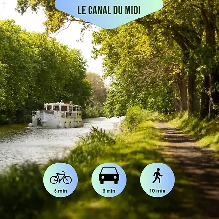 アパート O'de- Centre - Proche Cite Medievale -canal Du Midi - Wifi - Ideal Couple Et Professionnel